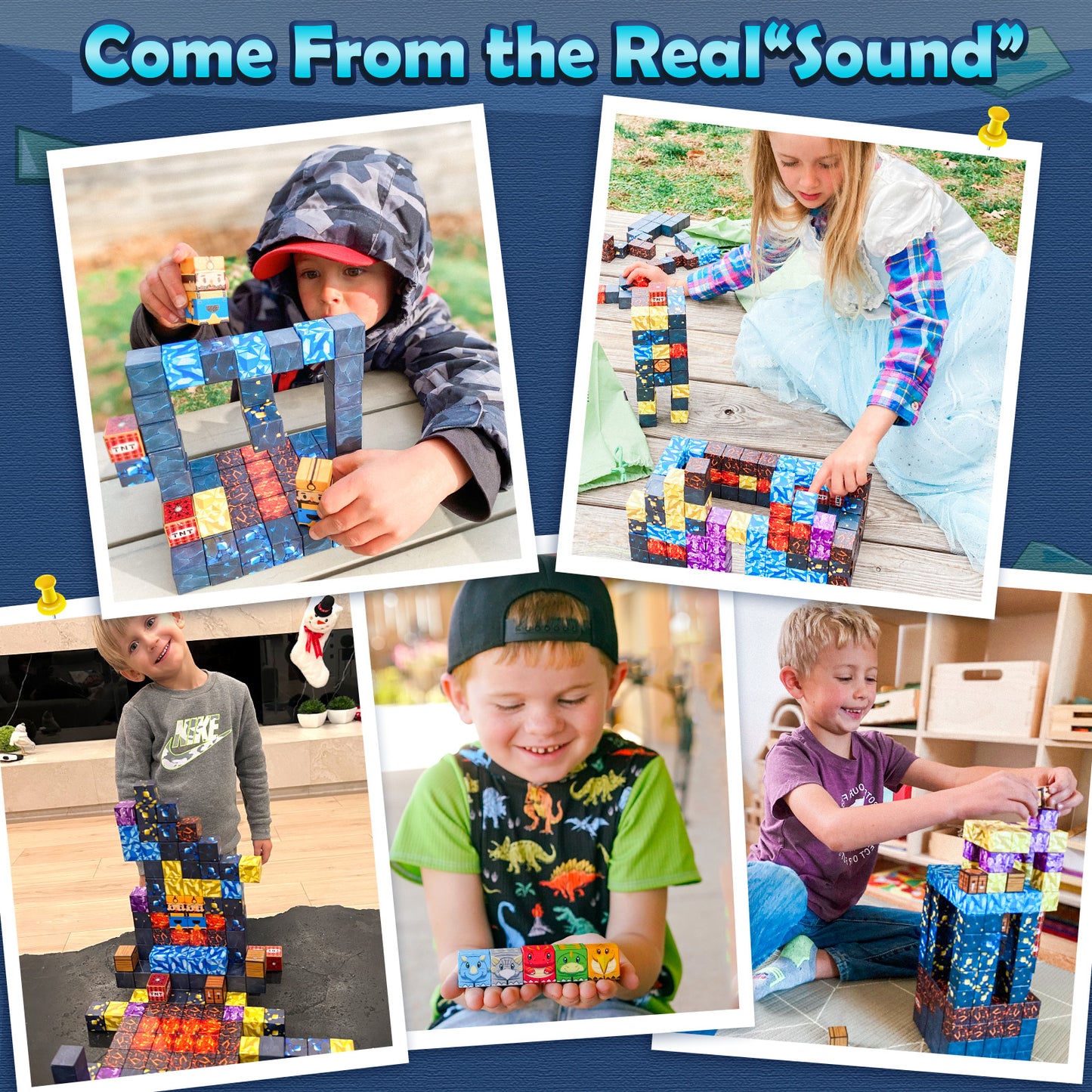 100PCS Magnetic Blocks-Build Mine Magnet World Jurassic Sword Dinosaur Toys Building Blocks for Boys Girls Ages 3-5 5-7, Classroom Must Haves Stem Education Sensory Kids Toys Christmas Birthday Gifts