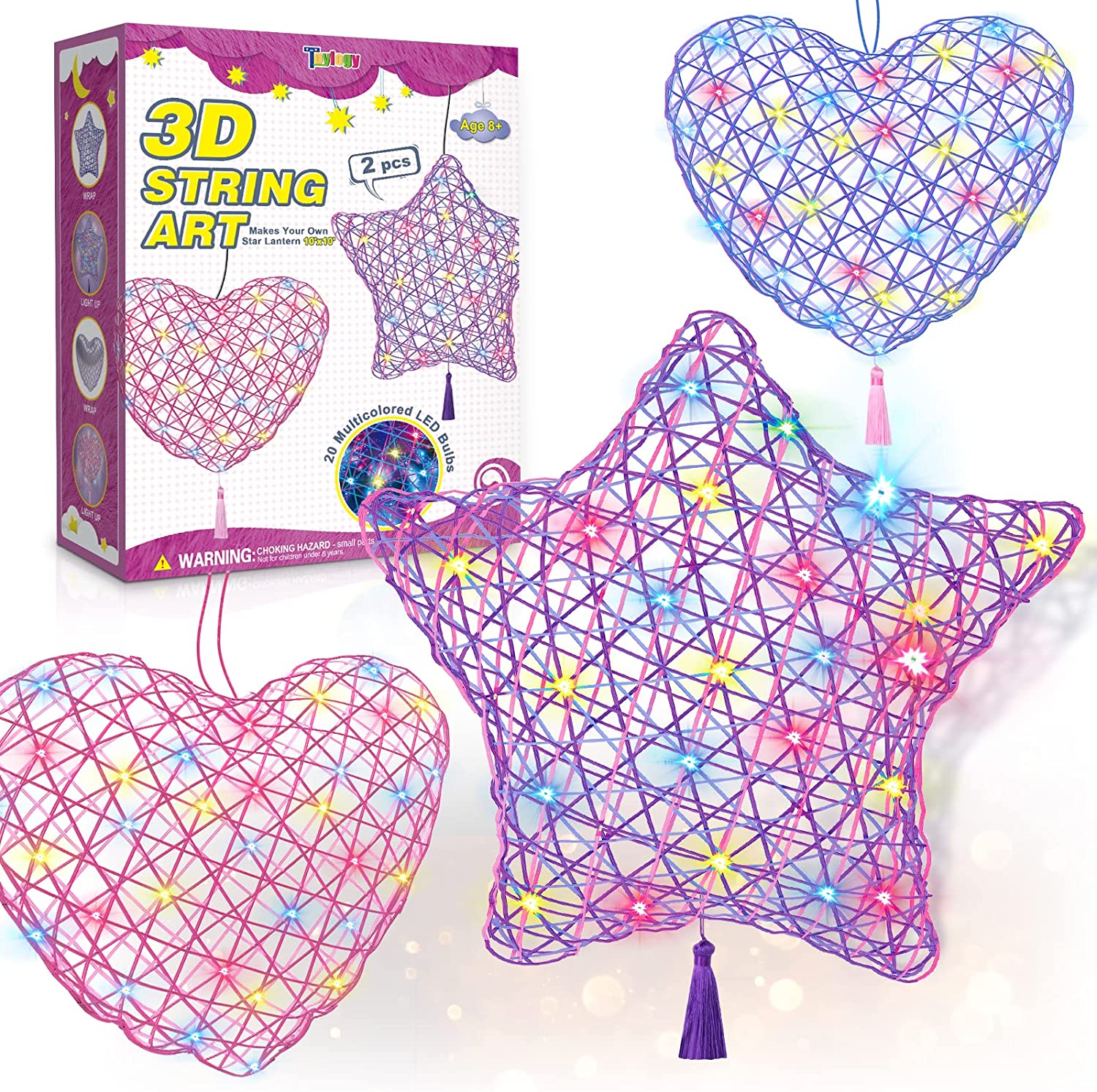 Hapinest String Art Craft Kit Gifts for Tween Girls Ages 10 11 12 Years Old  and Up