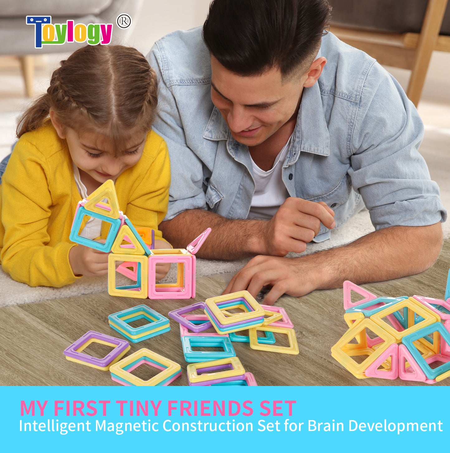Upgraded Magnetic Tiles Toys for 3 4 5 6 7 Year Old Boys Girls Magnetic Blocks Building Set for Toddlers STEM Learning Toys for Kids Boredom Buster Educational Toys Gifts