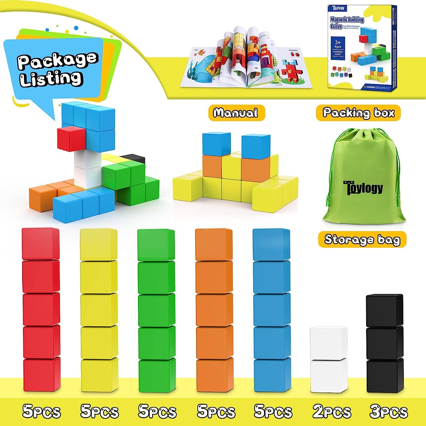 Large Magnetic Blocks For Toddler Toys Sensory Montessori Toys Gifts Large magnetic blocks for toddler toys sensory montessori toys gifts